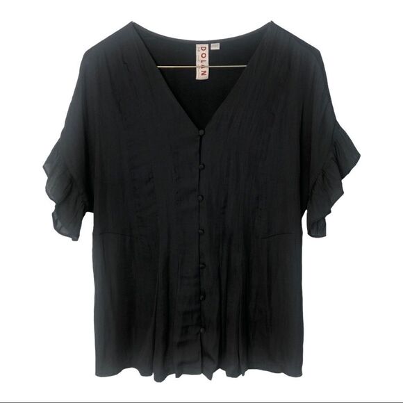 DOLAN BLOUSE, Left Coast Button Down Ruffle Sleeve, size S - Picture 1 of 5